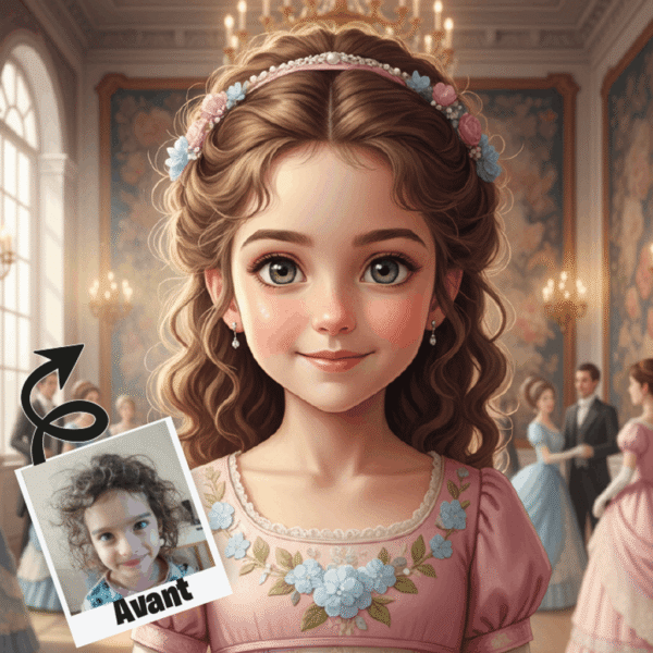 bridgerton Portrait Personnalisé – Chat magique