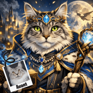chat magique Portrait Personnalisé – Chat magique