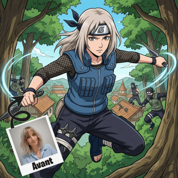 naruto Portrait Personnalisé – Chat magique