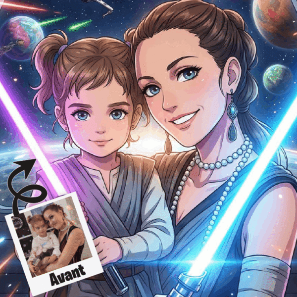 star wars Portrait Personnalisé – Chat magique
