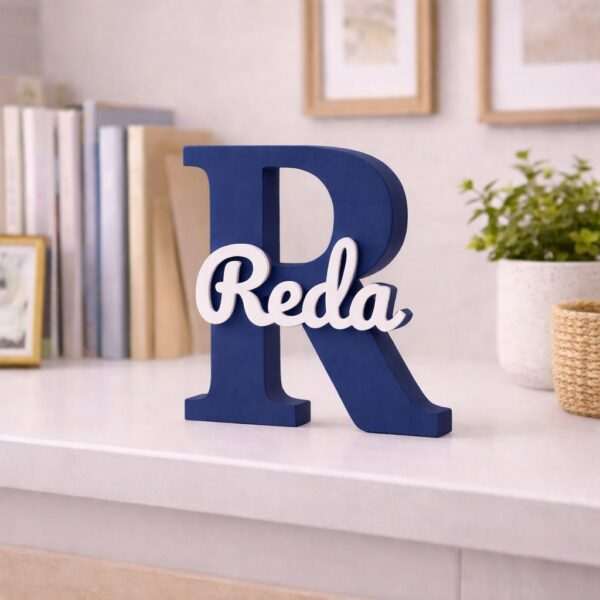 Lettre initiale personnalisée avec prénom – Décoration prénom en relief