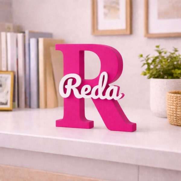 Lettre initiale personnalisée avec prénom – Décoration prénom en relief