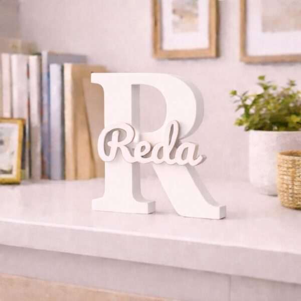 Lettre initiale personnalisée avec prénom – Décoration prénom en relief