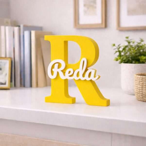 Lettre initiale personnalisée avec prénom – Décoration prénom en relief