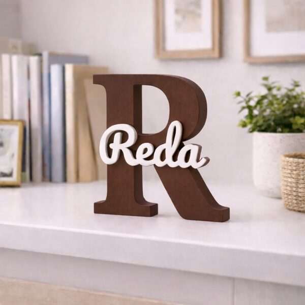 Lettre initiale personnalisée avec prénom – Décoration prénom en relief