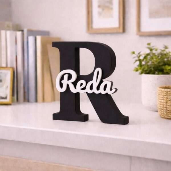 Lettre initiale personnalisée avec prénom – Décoration prénom en relief