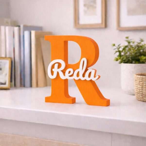 Lettre initiale personnalisée avec prénom – Décoration prénom en relief