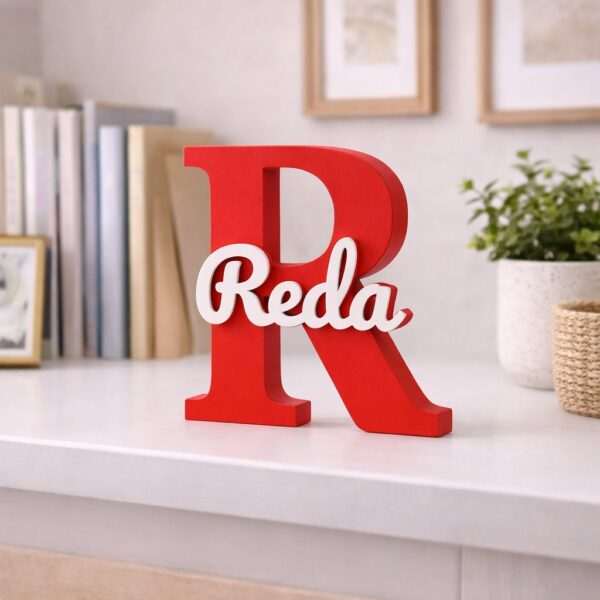 Lettre initiale personnalisée avec prénom – Décoration prénom en relief