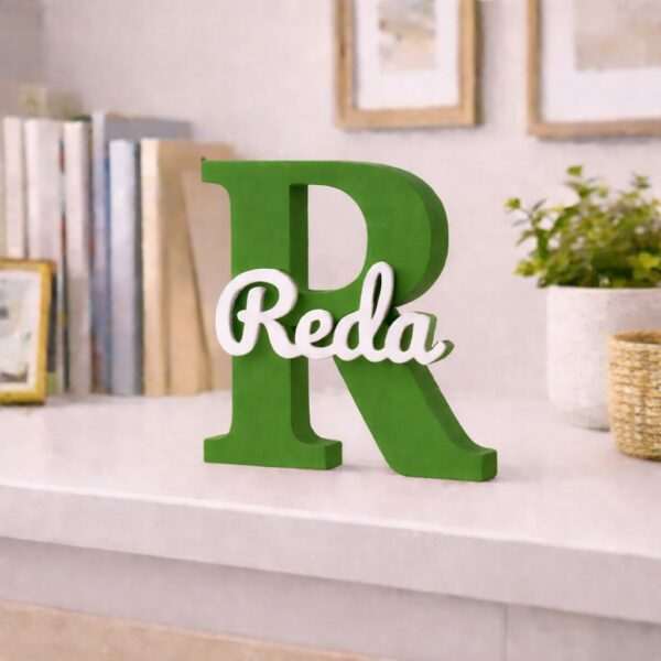 Lettre initiale personnalisée avec prénom – Décoration prénom en relief