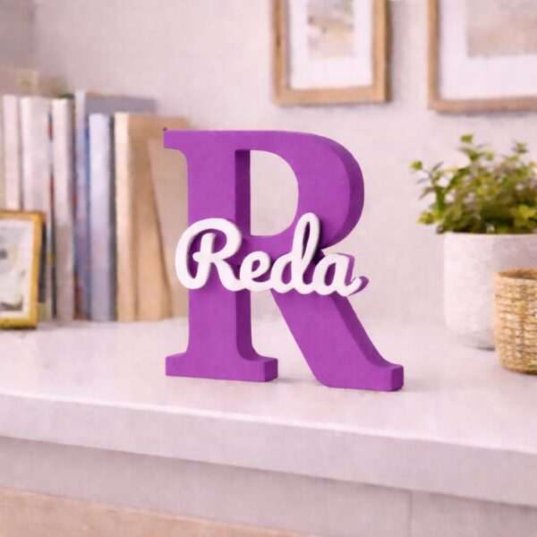 Lettre initiale personnalisée avec prénom – Décoration prénom en relief