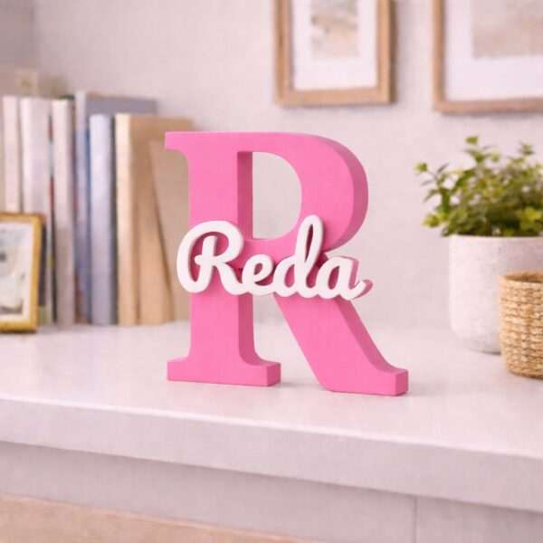 Lettre initiale personnalisée avec prénom – Décoration prénom en relief