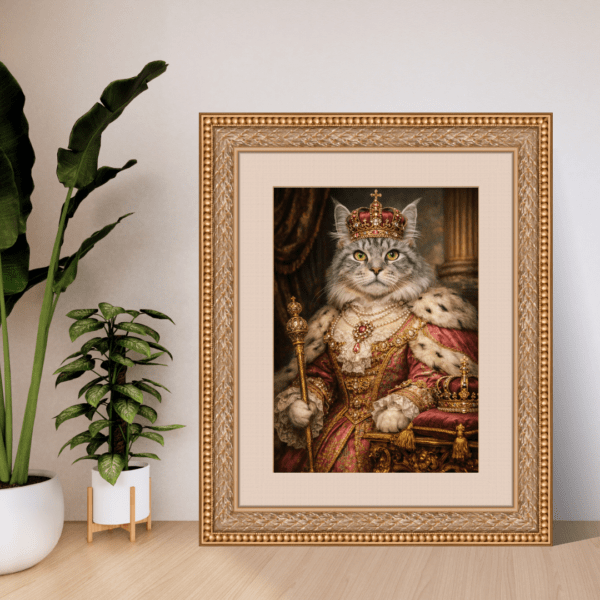 Portrait Personnalisé – chat royal