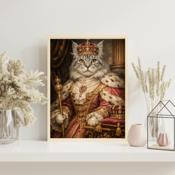 Portrait Personnalisé – chat royal