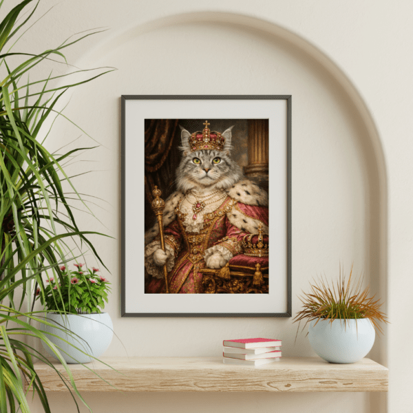 Portrait Personnalisé – chat royal