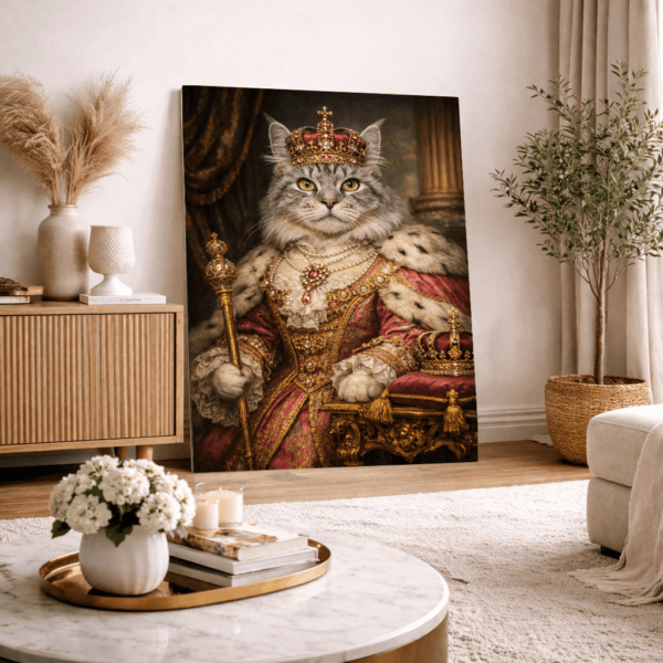 Portrait Personnalisé – chat royal