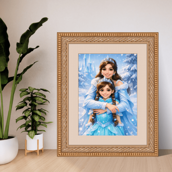 Portrait Personnalisé – princesse des neiges